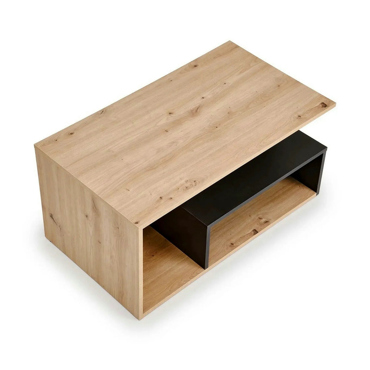 Masuta cafea IVA, stejar artisan/negru, PAL laminat, 90x51x43 cm
