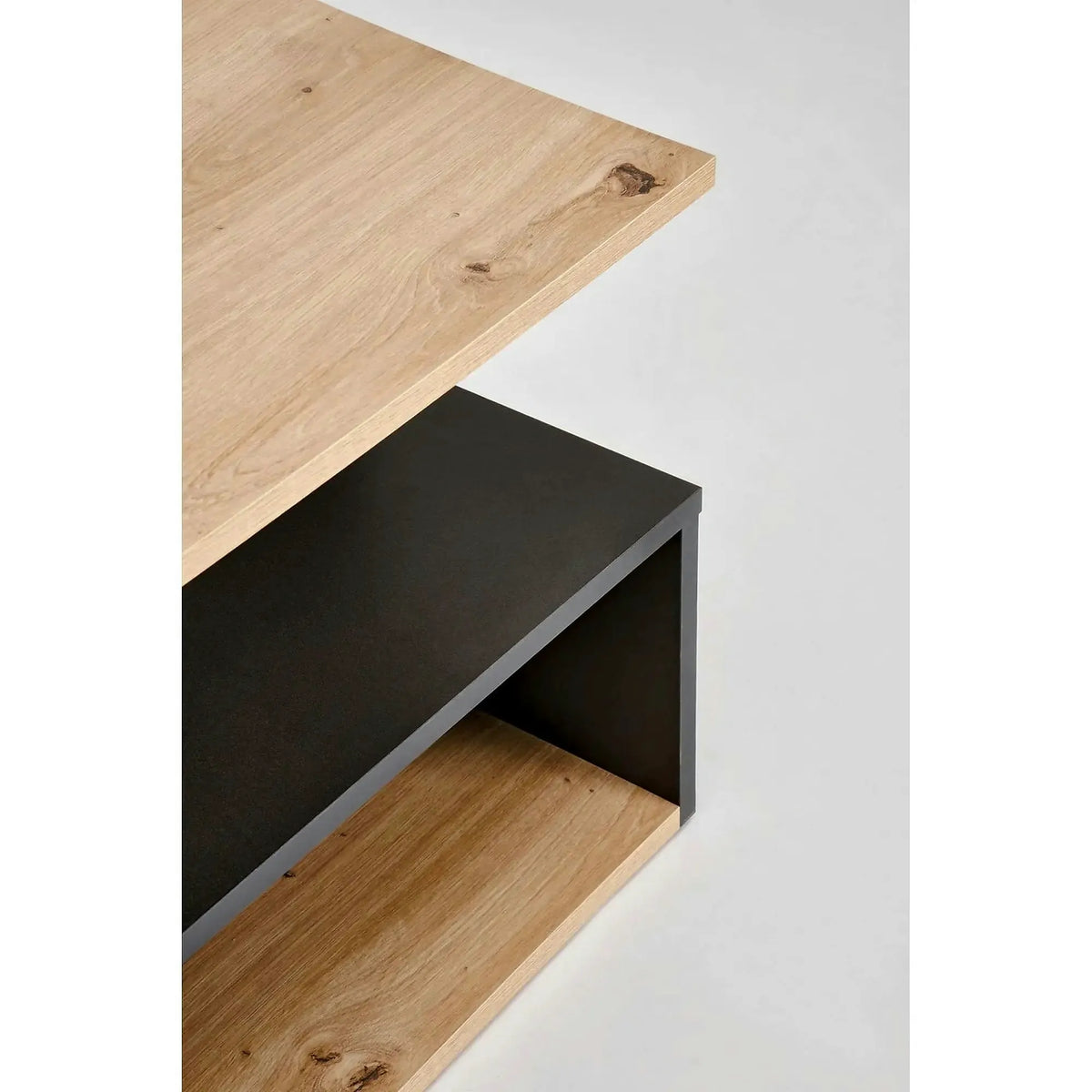 Masuta cafea IVA, stejar artisan/negru, PAL laminat, 90x51x43 cm