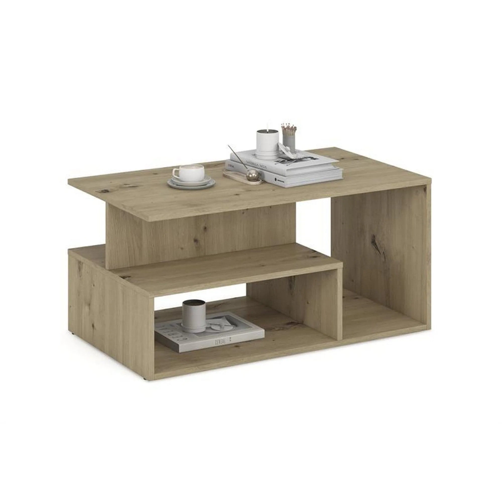 Masuta cafea IVA, stejar artisan, PAL laminat, 90x51x43 cm