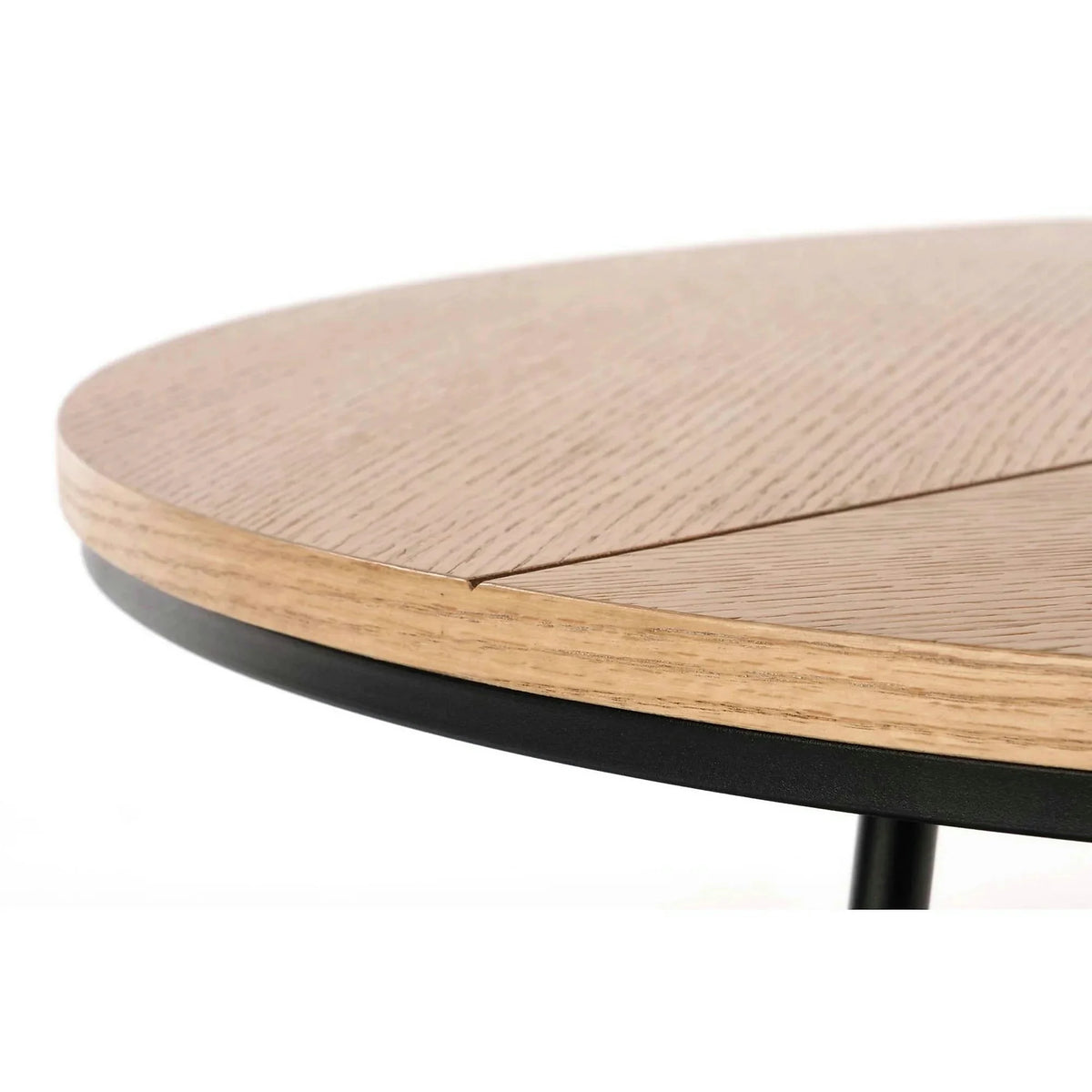 Masuta cafea KARIDA, stejar natural/negru, 80x80x41 cm