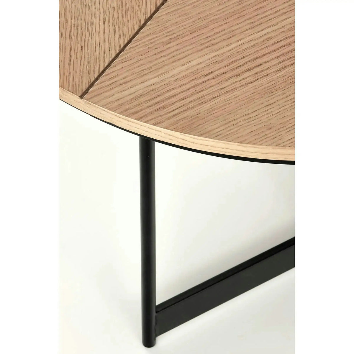 Masuta cafea KARIDA, stejar natural/negru, 80x80x41 cm