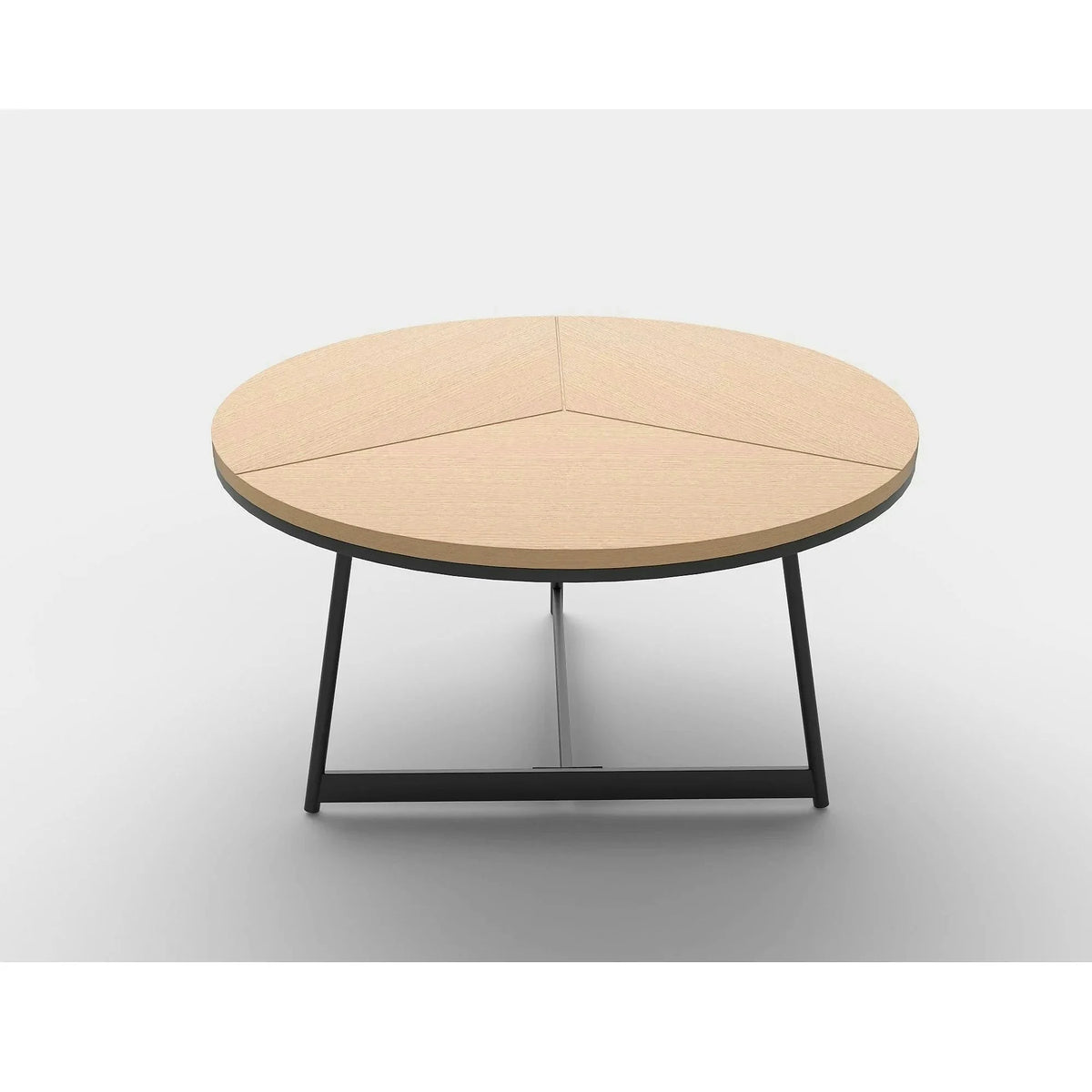 Masuta cafea KARIDA, stejar natural/negru, 80x80x41 cm