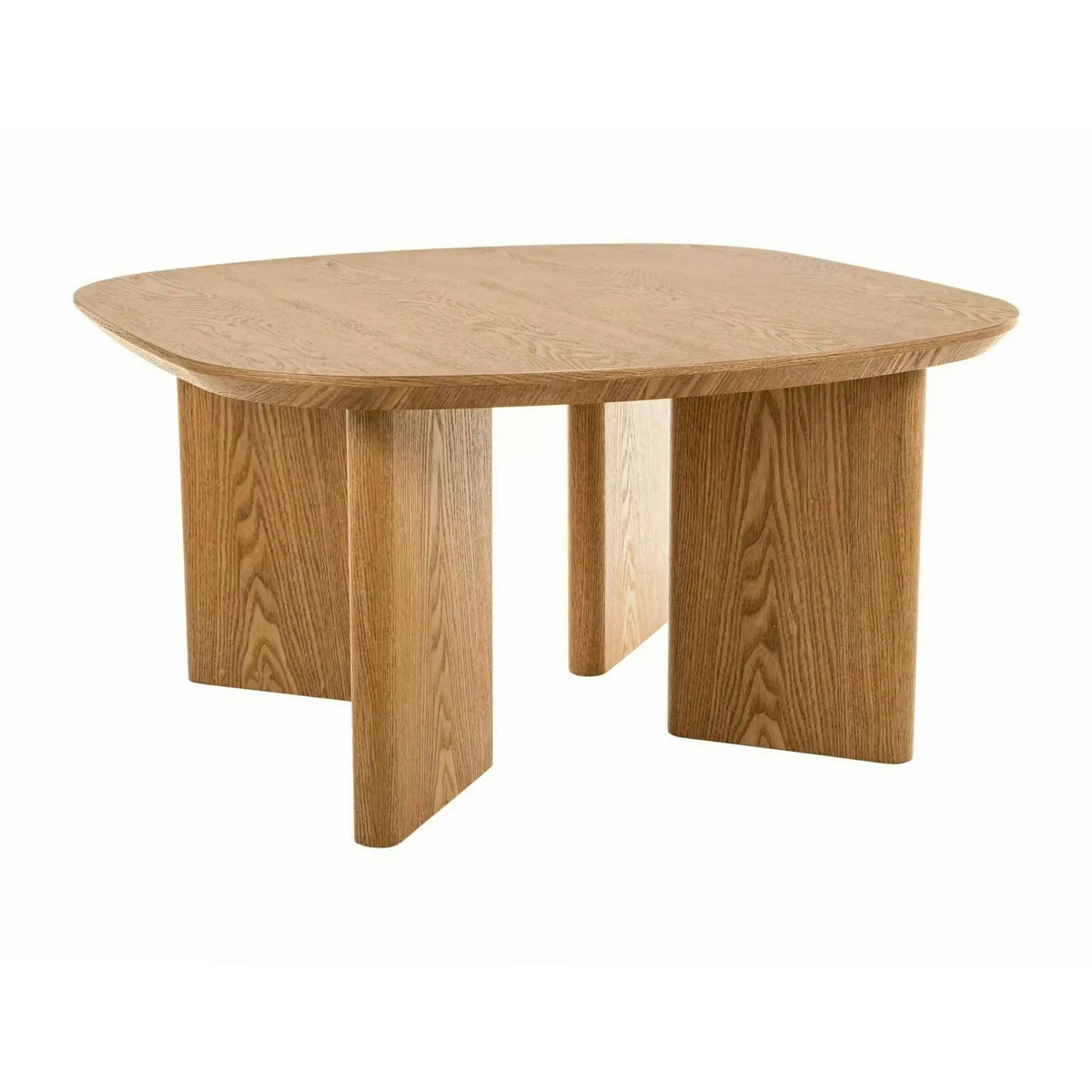 Măsuță cafea KUMA, stejar, furnir/MDF, 80x80x42 cm