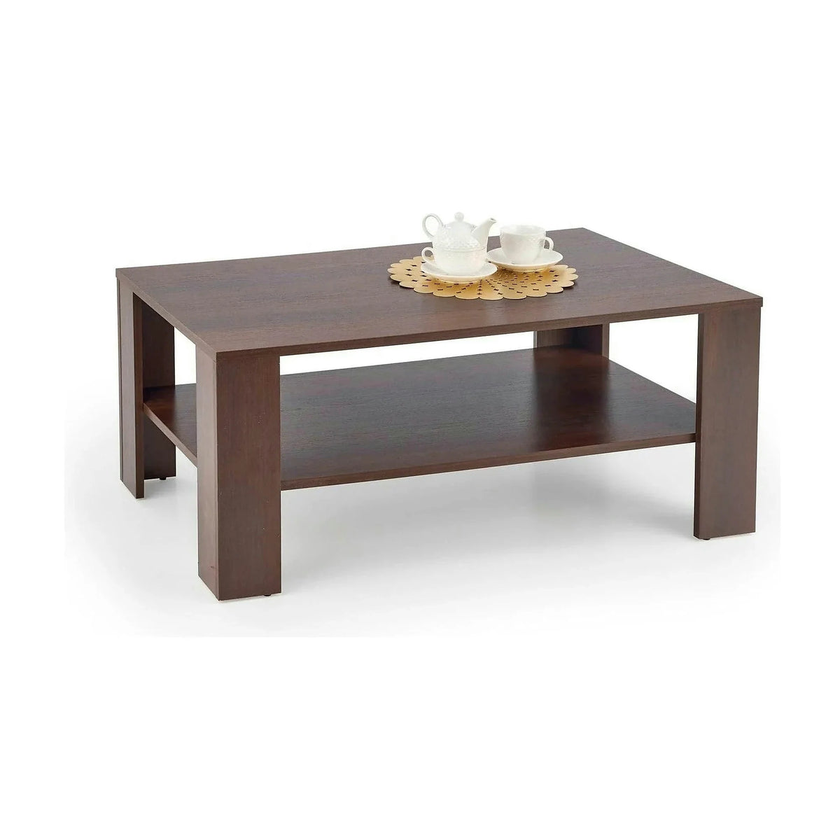 Masuta cafea KWADRO, nuc inchis, 110x65x53 cm