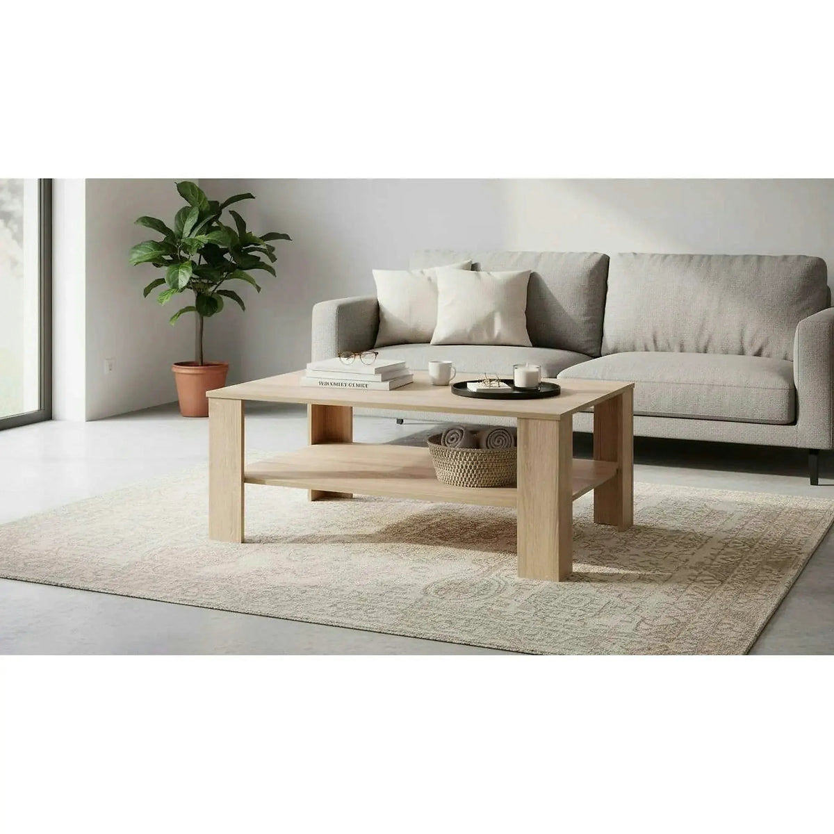 Masuta cafea KWADRO, stejar sonoma, 110x65x53 cm