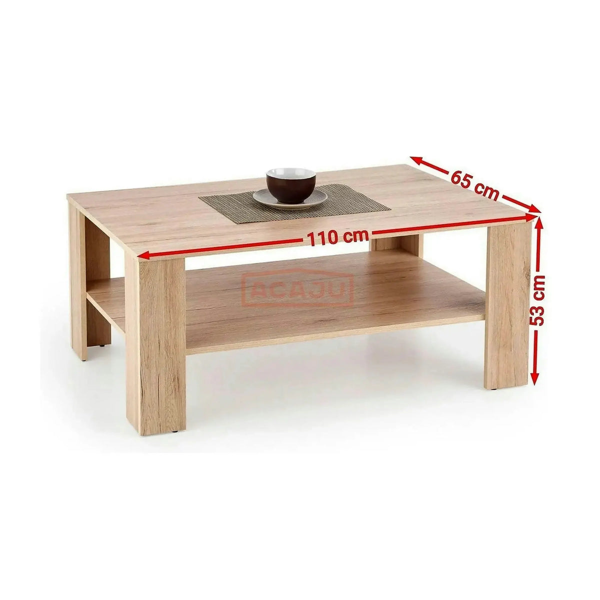 Masuta cafea KWADRO, stejar wotan, 110x65x53 cm