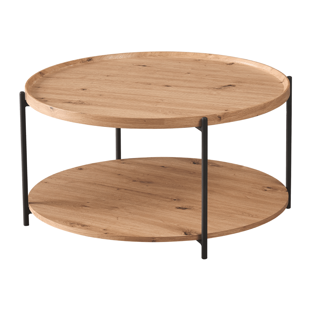 Masuta cafea LAPIS, stejar artisan/negru, 80x40 cm