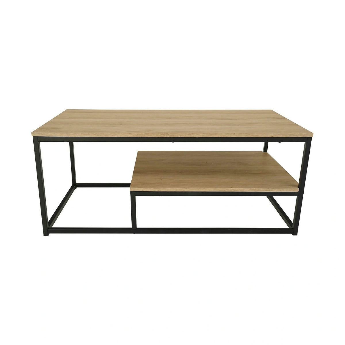 Masuta cafea LARON, stejar deschis/negru, 110x60x45 cm