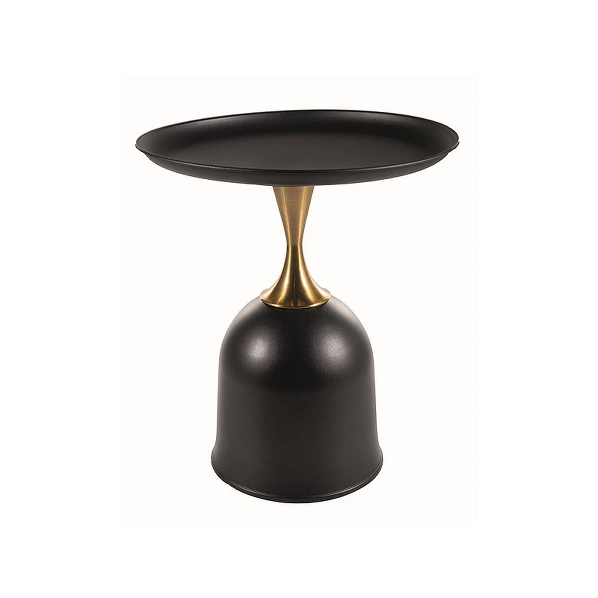 Masuta cafea LIBRA, negru/auriu, metal, 51x61 cm