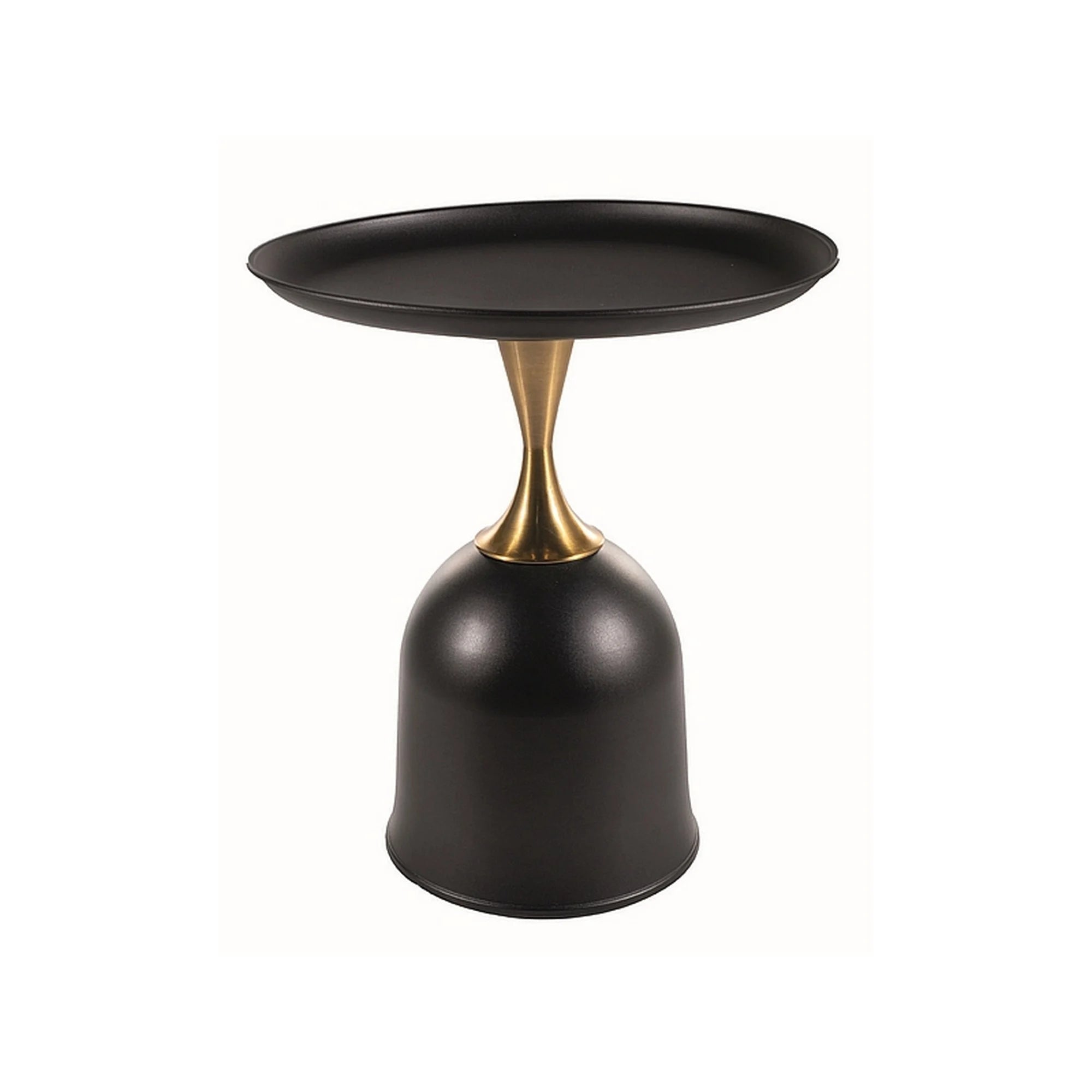 Masuta cafea LIBRA, negru/auriu, metal, 51x61 cm