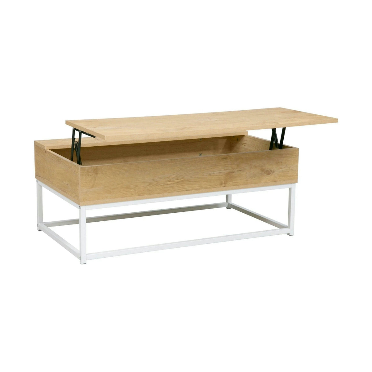 Masuta cafea LIVINA, stejar/alb, DTD laminat, 100x55x40 cm