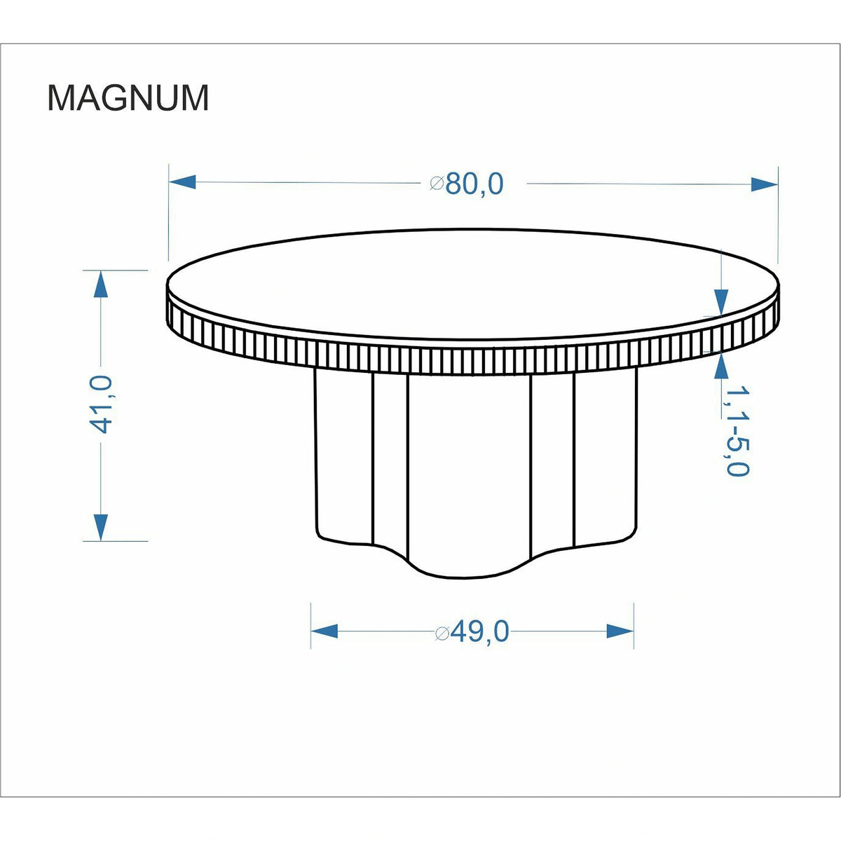 Masuta cafea MAGNUM, alb/stejar natural, piatra sinterizata, 80x41 cm