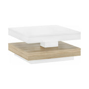 Masuta cafea MANDY, alb/stejar sonoma, 70x70x34 cm