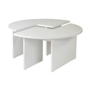 Masuta cafea MOIRA, alb natural, PAL, 90x90x41 cm