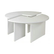 Masuta cafea MOIRA, alb natural, PAL, 90x90x41 cm