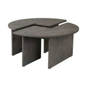 Masuta cafea MOIRA, gri beton, PAL, 90x90x41 cm
