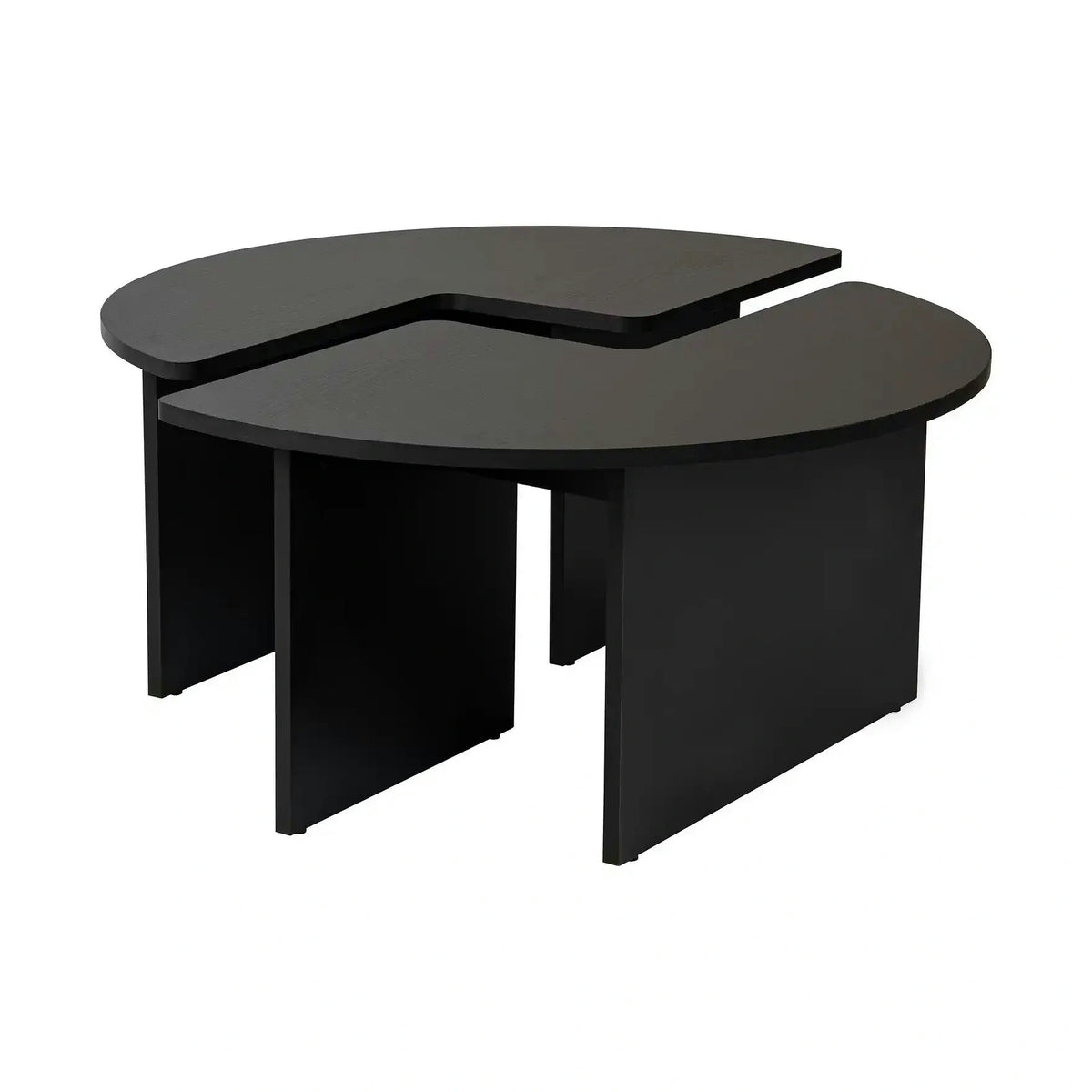 Masuta cafea MOIRA, negru, PAL, 90x90x41 cm