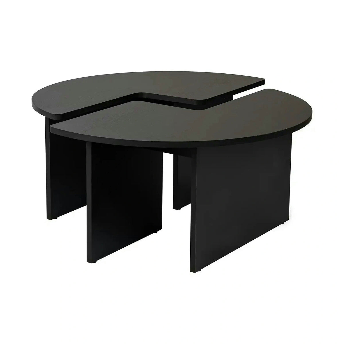Masuta cafea MOIRA, negru, PAL, 90x90x41 cm