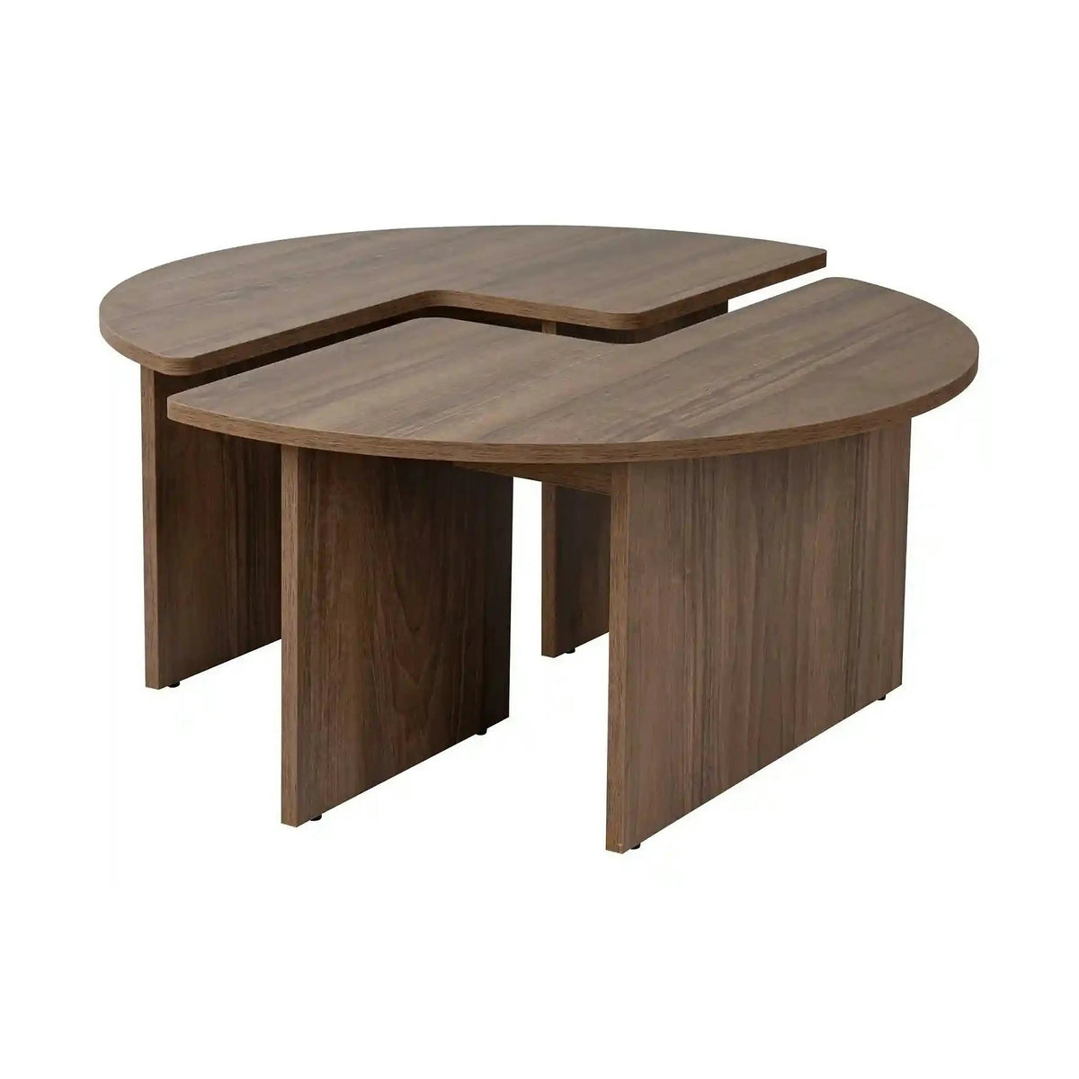 Masuta cafea MOIRA, nuc, PAL, 90x90x41 cm