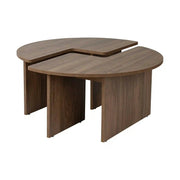 Masuta cafea MOIRA, nuc, PAL, 90x90x41 cm