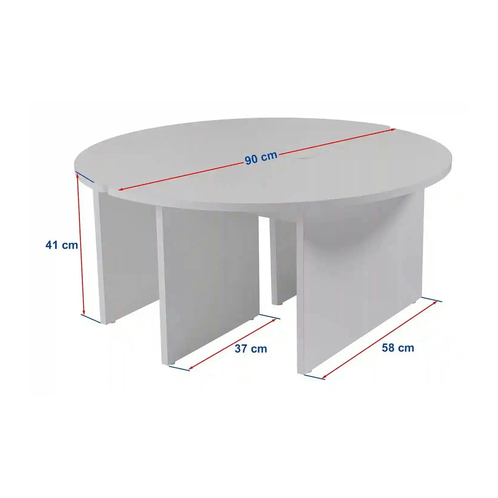 Masuta cafea MOIRA, travertin, PAL, 90x90x41 cm