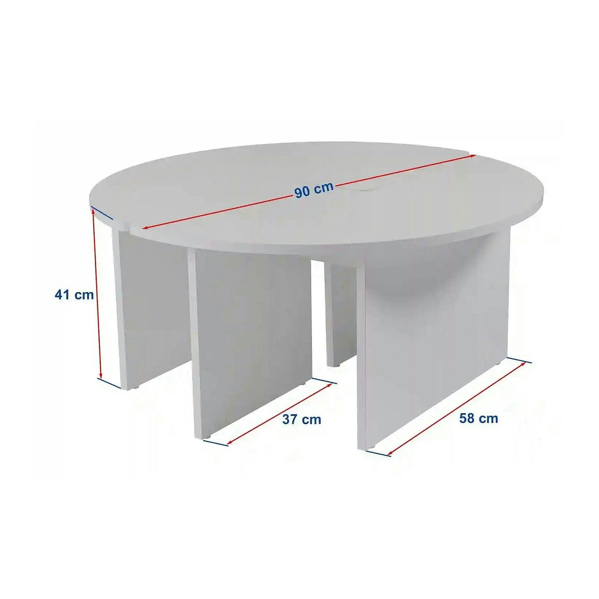 Masuta cafea MOIRA, travertin, PAL, 90x90x41 cm