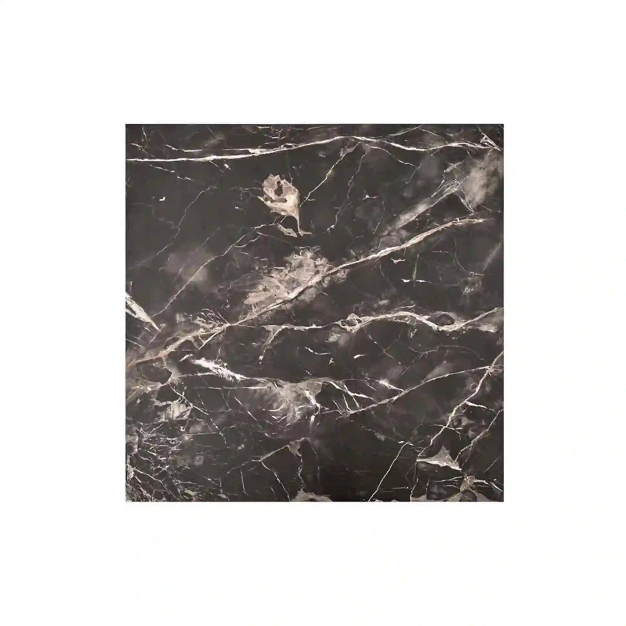 Masuta cafea MONOLIT, negru cu efect de marmura, 80x80x41 cm