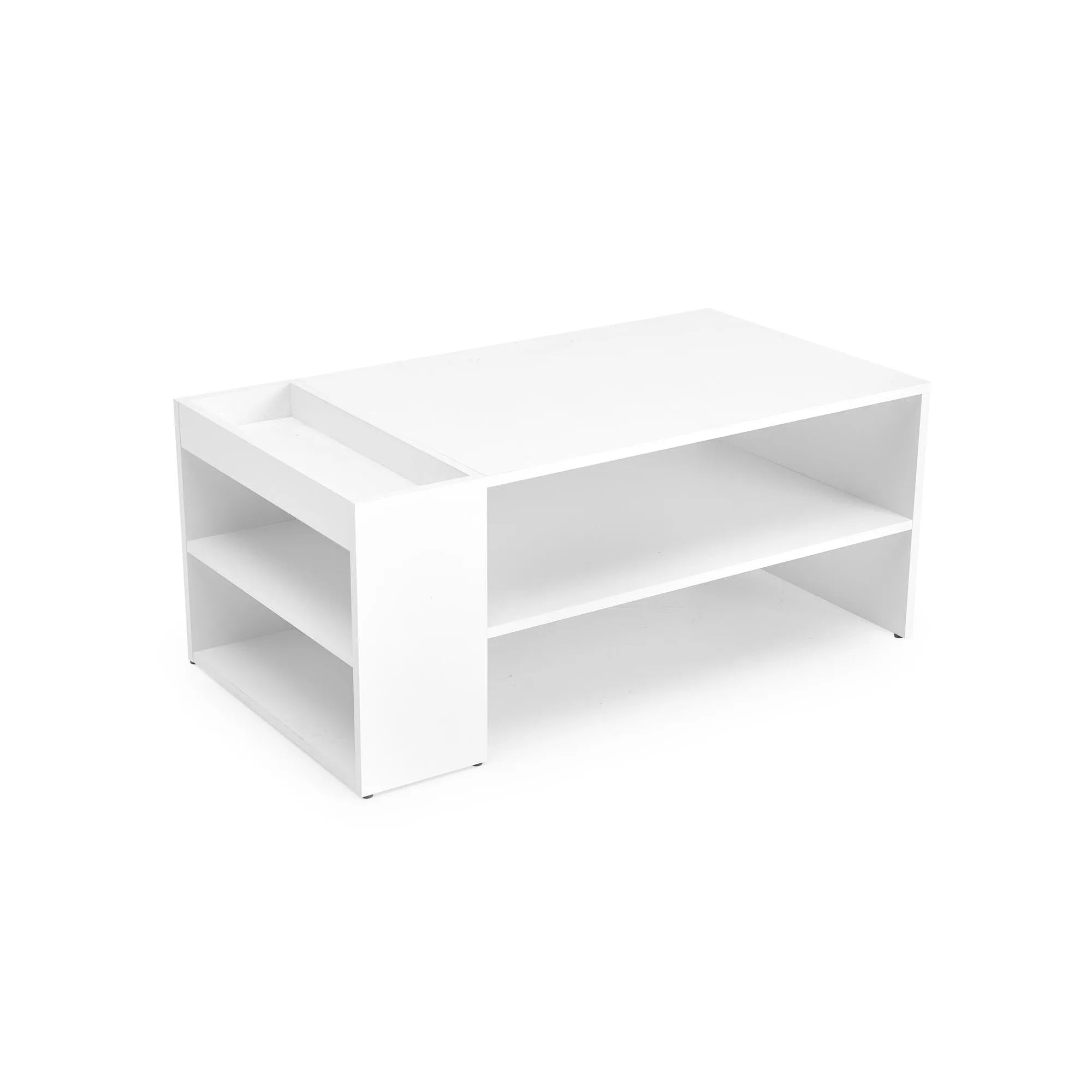 Masuta cafea MURCIA, alb, PAL laminat, 100x55x42 cm