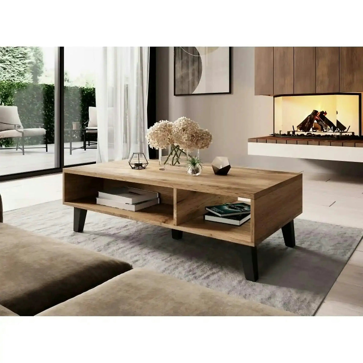 Masuta cafea NORD, stejar wotan, PAL, 110x60x35 cm