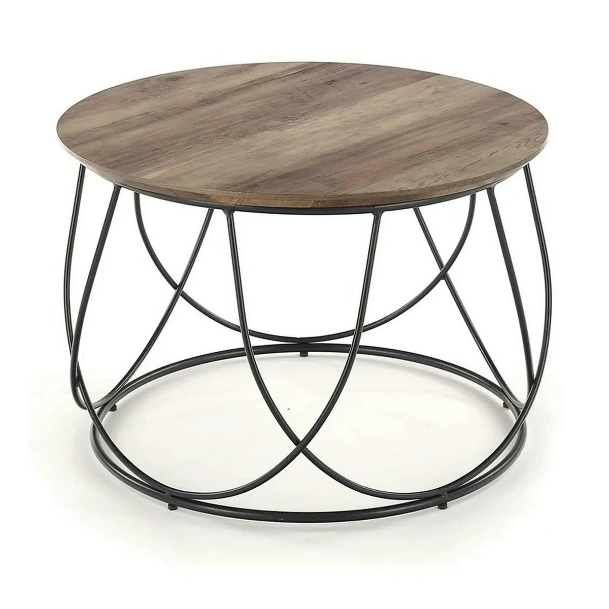 Masuta cafea NUBIRA, nuc/negru, 60x60x41 cm