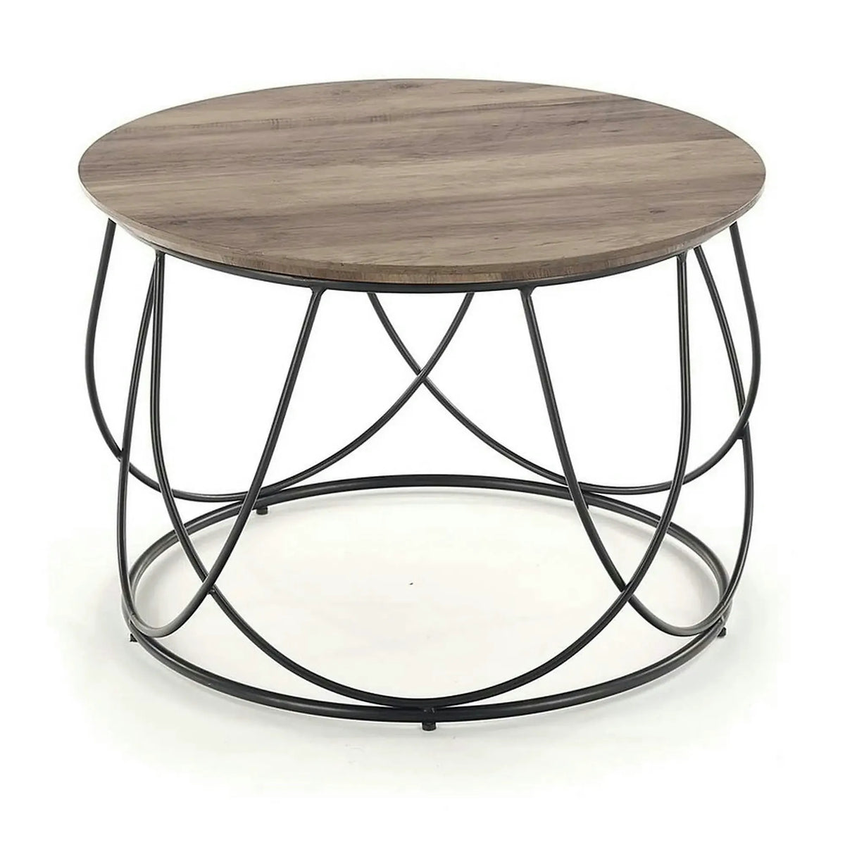 Masuta cafea NUBIRA, nuc/negru, 60x60x41 cm
