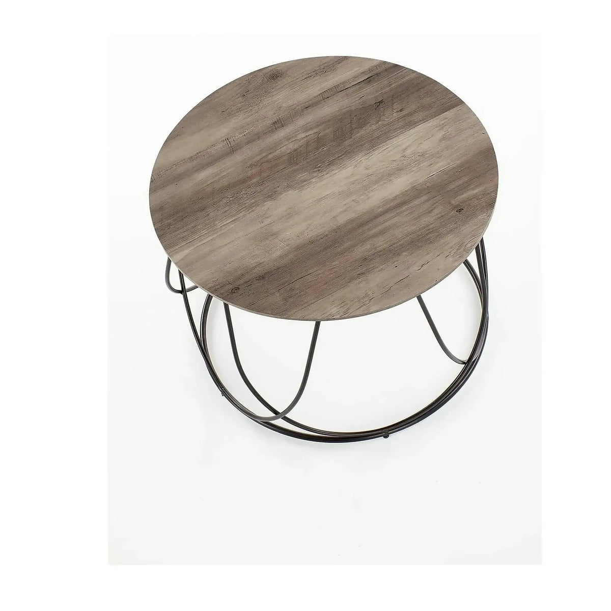 Masuta cafea NUBIRA, nuc/negru, 60x60x41 cm