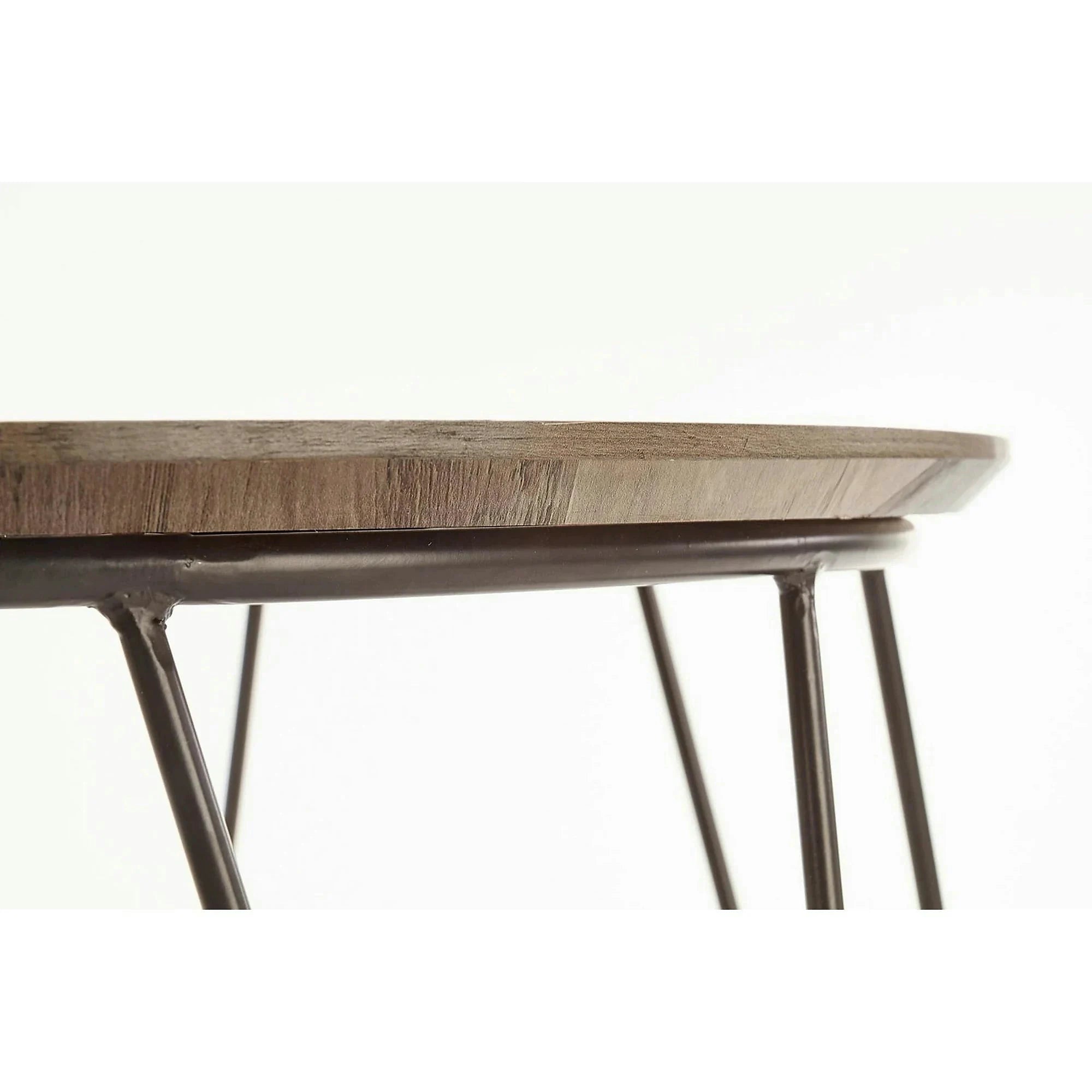 Masuta cafea NUBIRA, nuc/negru, 60x60x41 cm