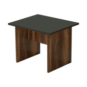 Masuta cafea, nuc/gri, PAL melaminat, 60x50x46 cm