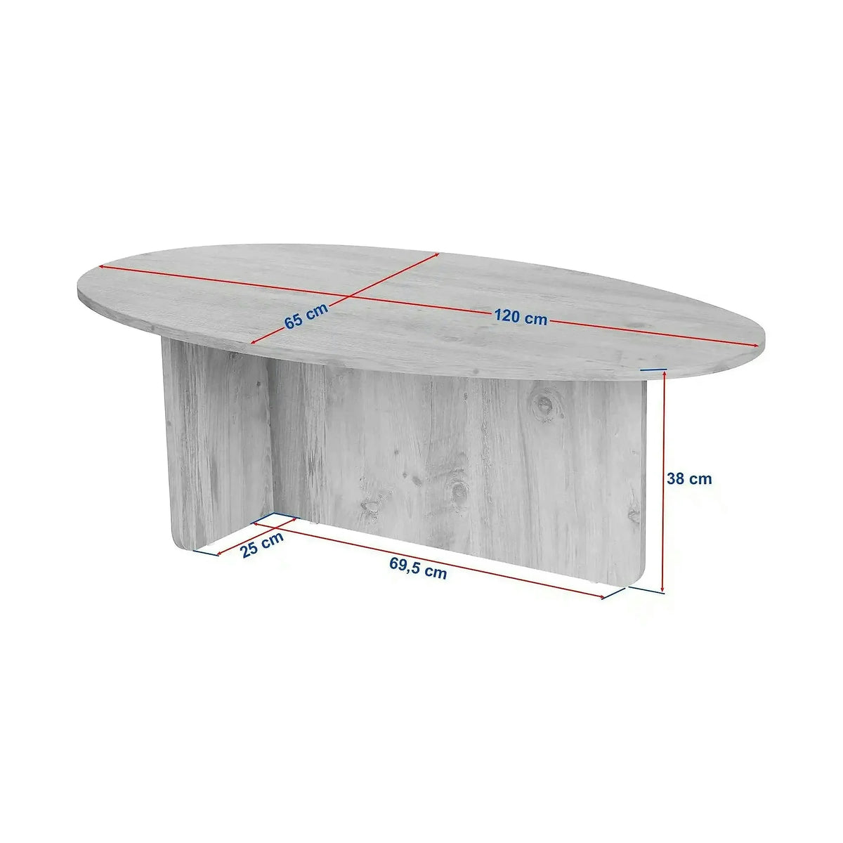Masuta cafea ORBA, stejar, PAL, 120x65x40 cm