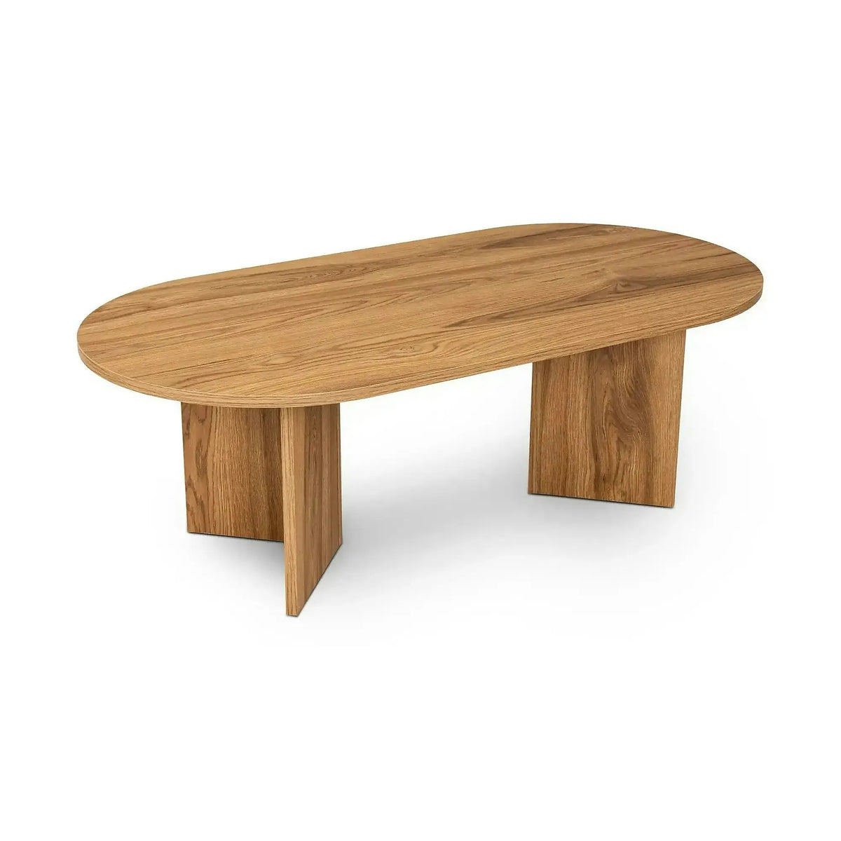 Masuta cafea OVAL, stejar, PAL, 120x40x60 cm