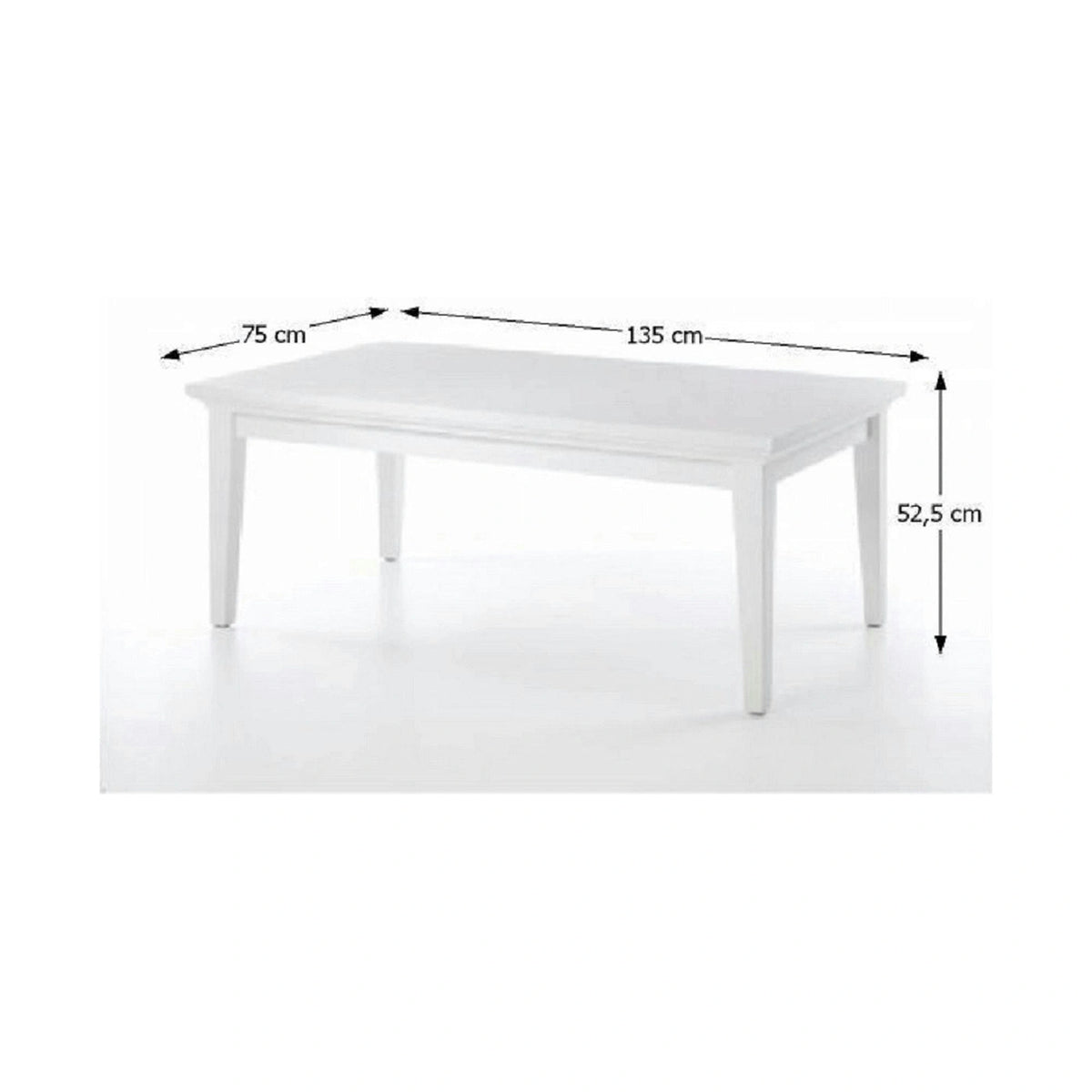 Masuta cafea PARIS 79872, alb, PAL infoliat, 135x75x53 cm