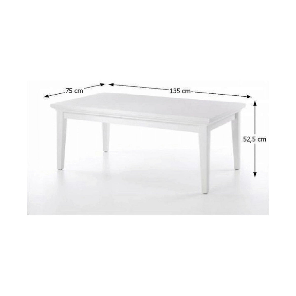 Masuta cafea PARIS 79872, alb, PAL infoliat, 135x75x53 cm