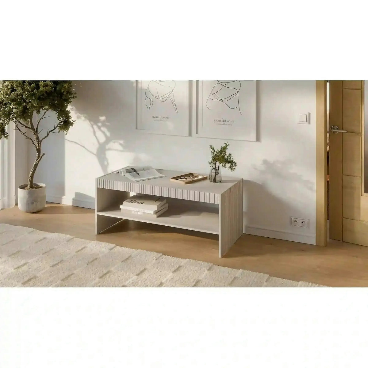 Masuta cafea PAXOS LAW-1, casmir, PAL laminat, 120x50x57 cm