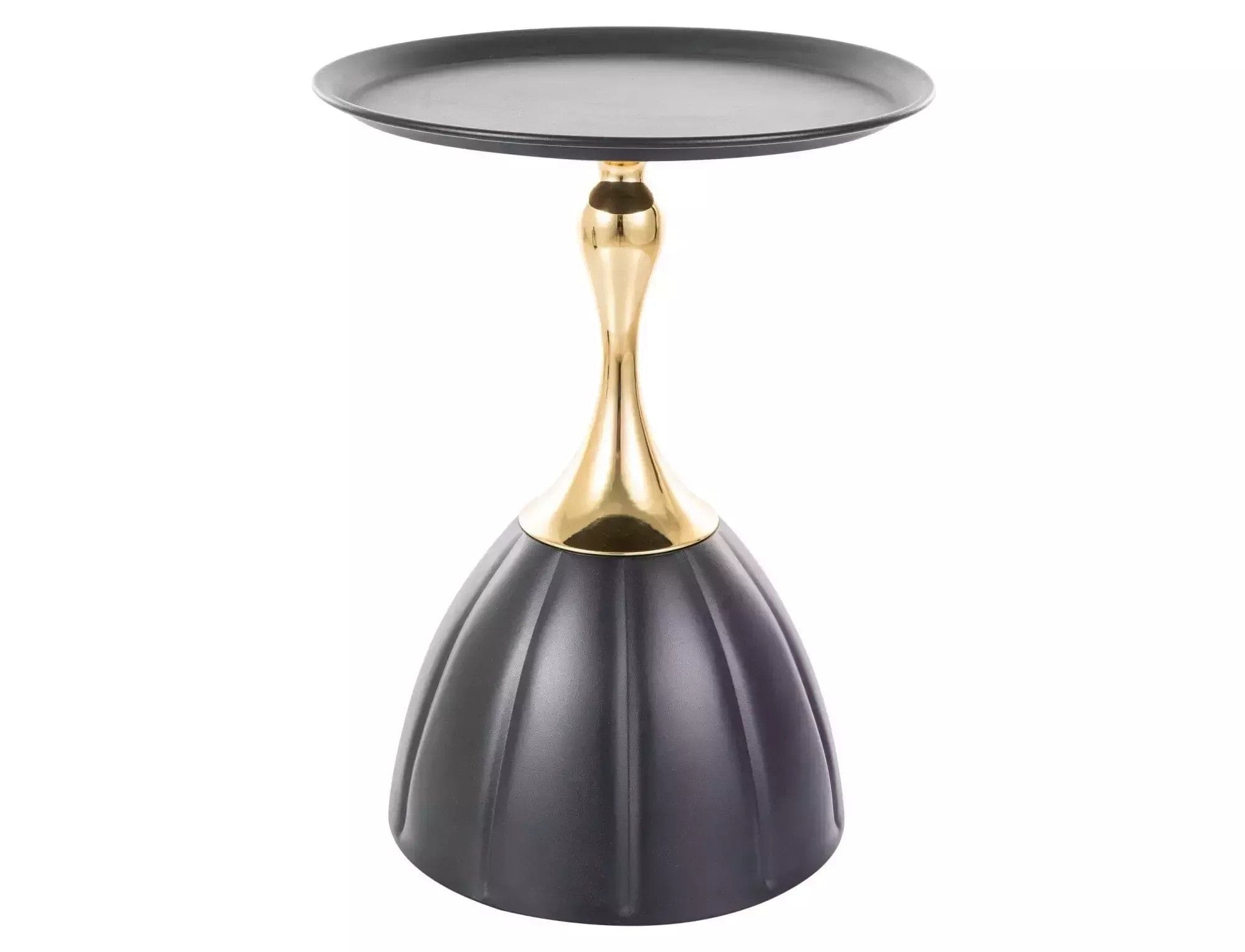 Masuta cafea PIANA, negru/auriu, metal, 38x50 cm