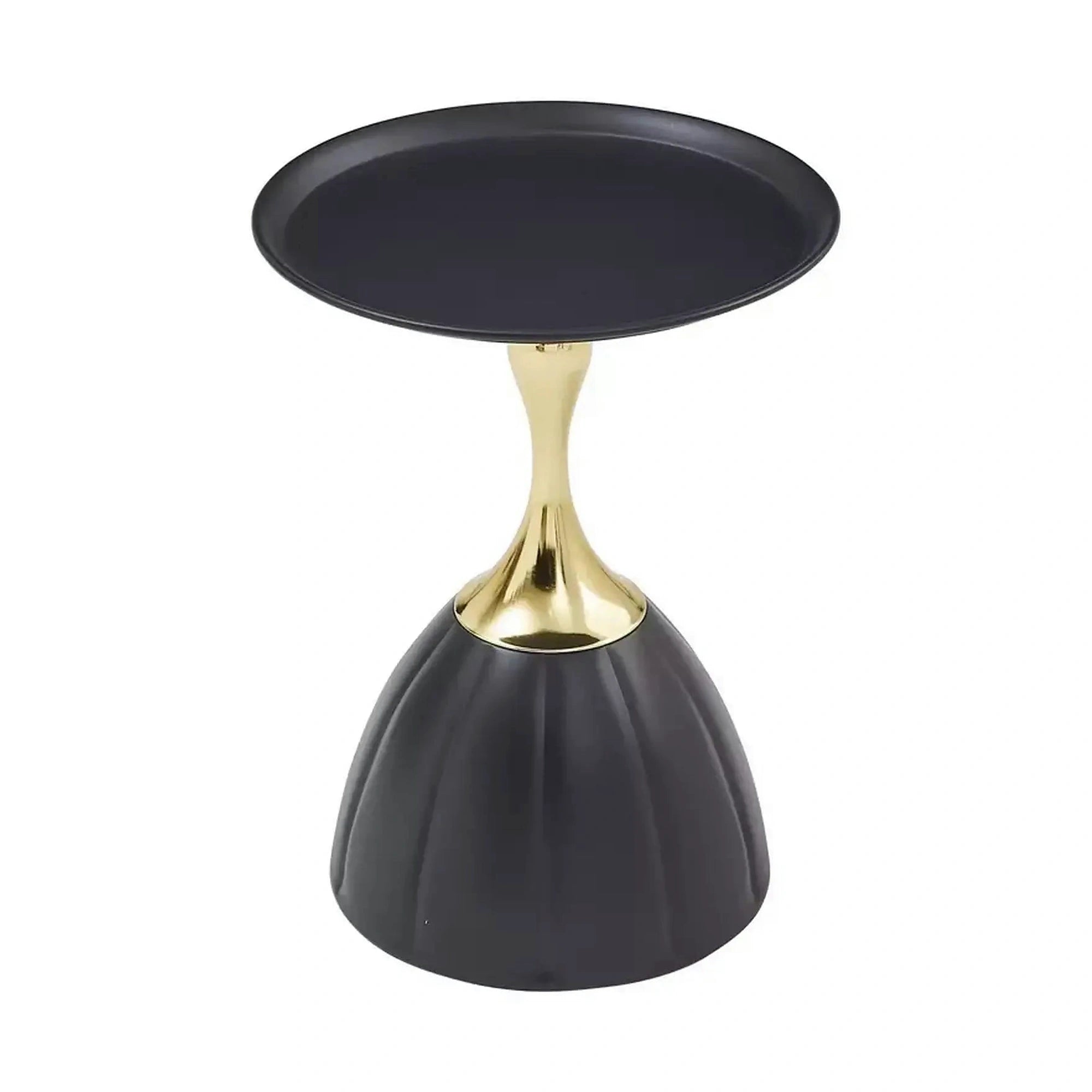 Masuta cafea PIANA, negru/auriu, metal, 38x50 cm