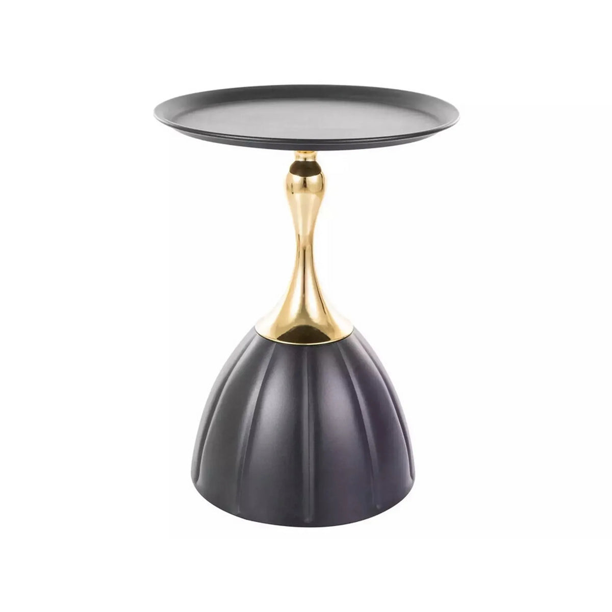 Masuta cafea PIANA, negru/auriu, metal, 38x50 cm
