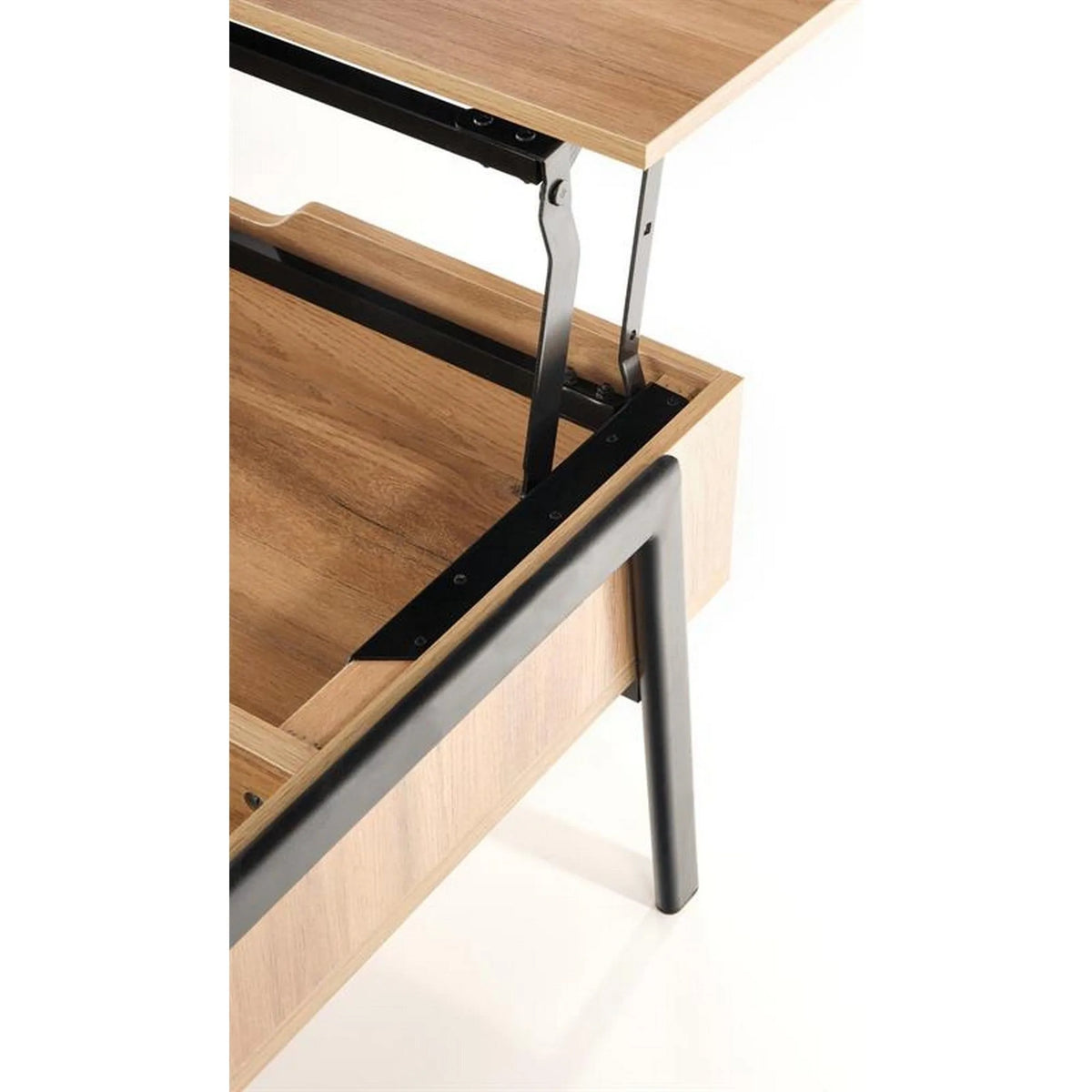 Masuta cafea PODIUM, stejar/negru, 85x80x43/64 cm