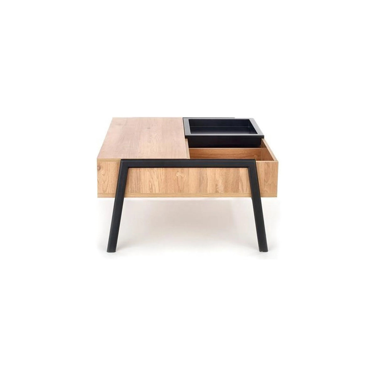 Masuta cafea PODIUM, stejar/negru, 85x80x43/64 cm