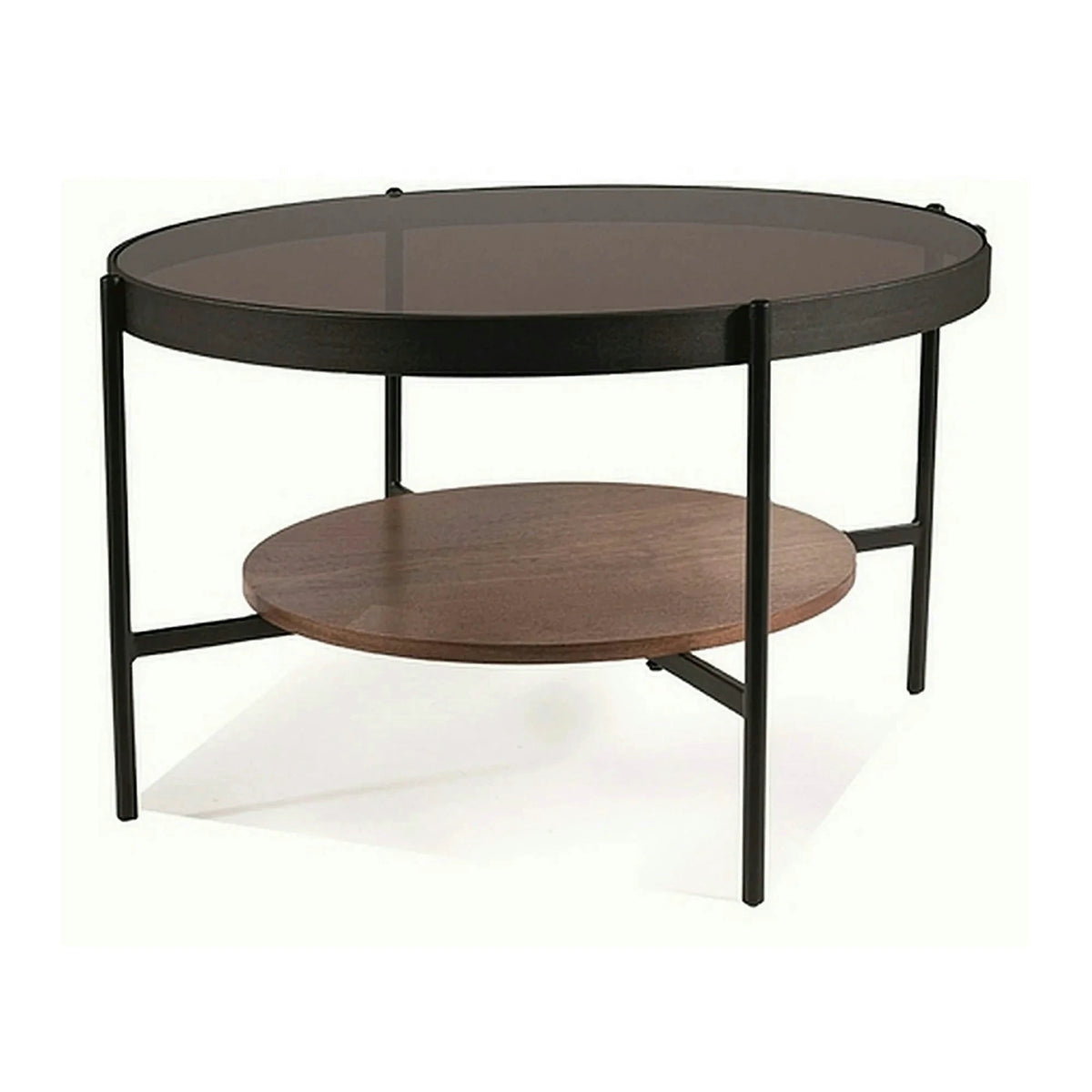 Masuta cafea PRIMA B, nuc/negru, 74x43 cm