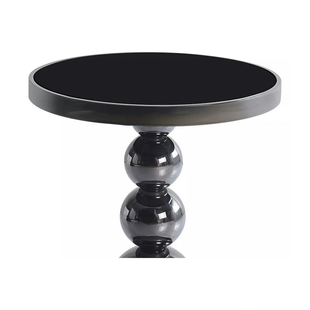 Masuta cafea RIMA, negru, sticla/metal, 50x56 cm