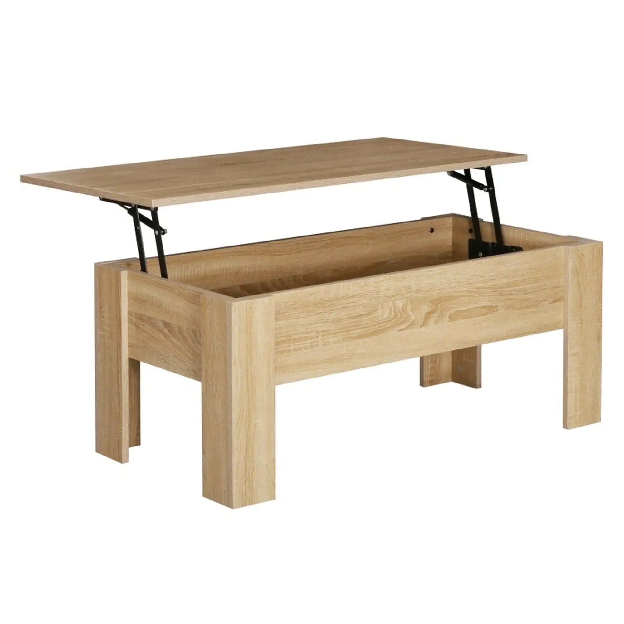 Masuta cafea RIWA, stejar, PAL, 100x50x42/56 cm