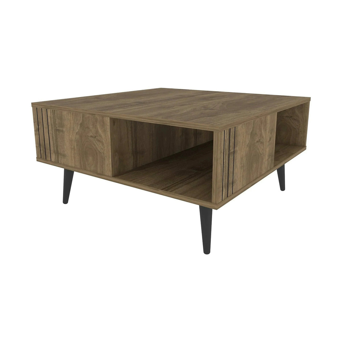 Masuta cafea Ronas, nuc, PAL melaminat, 90x90x46.5 cm