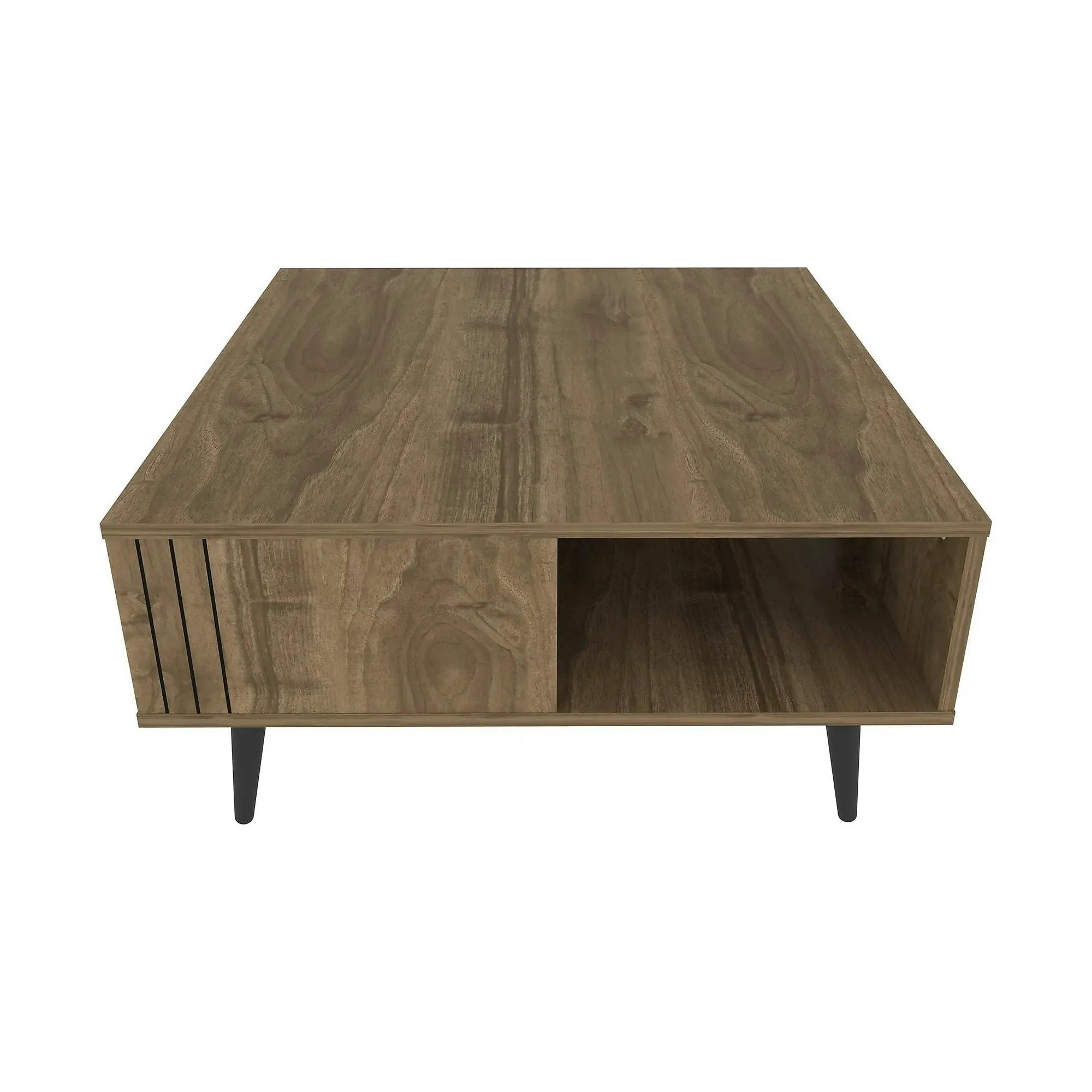 Masuta cafea Ronas, nuc, PAL melaminat, 90x90x46.5 cm