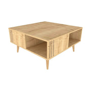 Masuta cafea Ronas, stejar, PAL melaminat, 90x90x46.5 cm